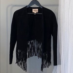 Forever21 vintage real suede fringe jacket